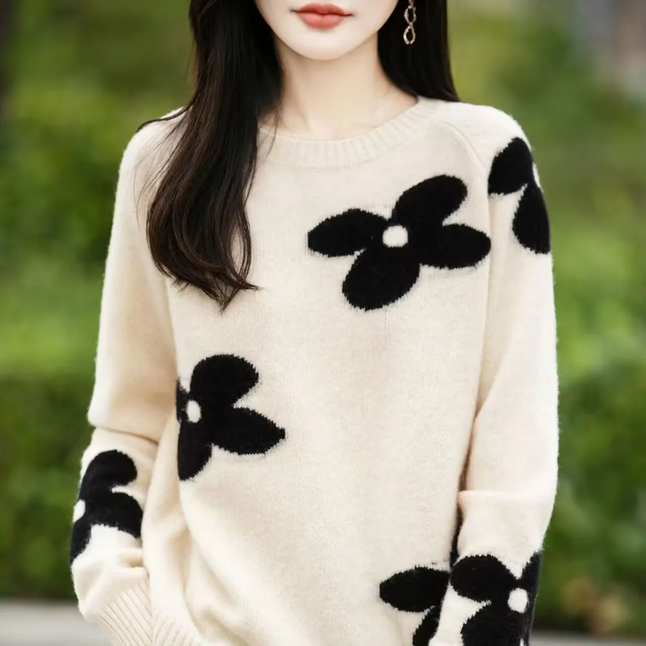 Thickened Warm Sweater For Women Autumn Winter Wear With The New 2026 High-grade Small Korean Version of Bottom Knitwear Trend