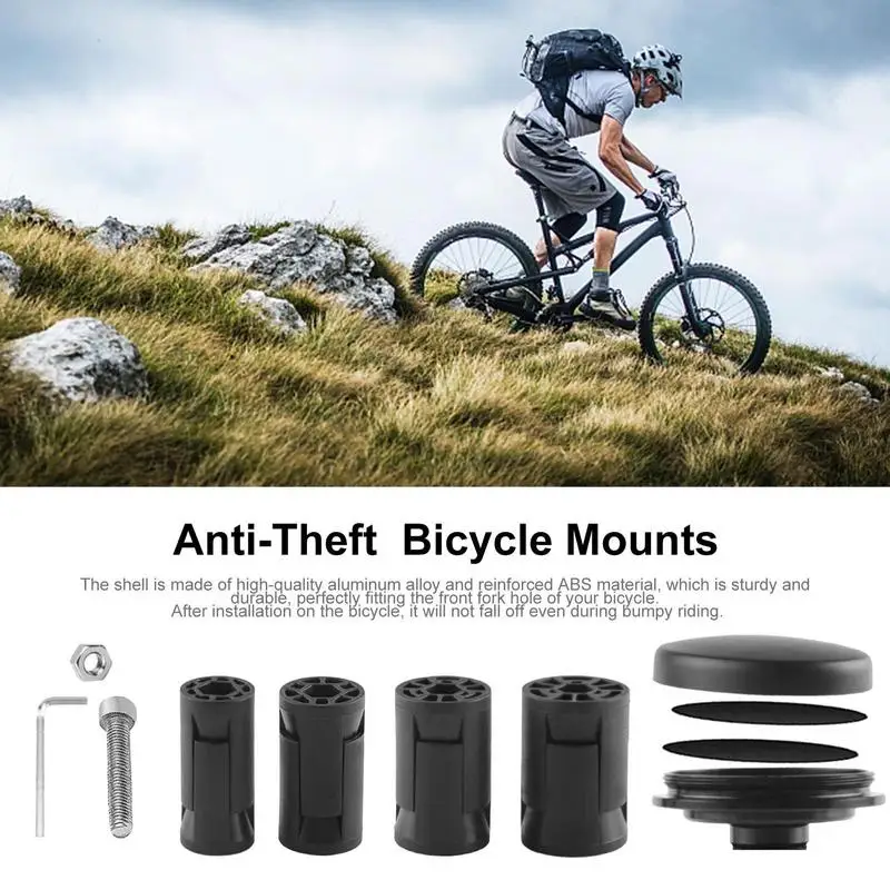 Anti-Theft Bicycle Trackers Hiddens Stem Caps Mount Bike Holder Natural Mounting GPS Accessory For Bicycle With A Hole In The