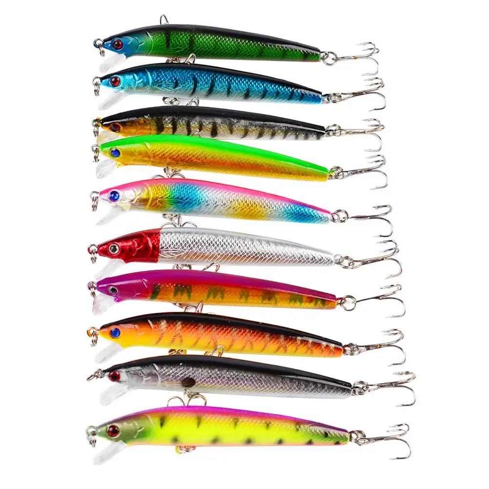 

Bait Bass Fishing Lure Fresh Water Saltwater Hard Baits Supplies Tackle Plastic Kit Topwater Floating Reusable Long Term Vivid