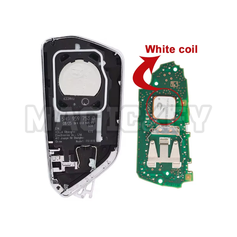 Genuine OEM 5D Smart Remote Key For Volkswagen Siyat Skoda FCC 5HG 959 753 5FA 959752 5DD 959753 B MQB49 5C Chip Golf 8 ID3 ID4 image 3