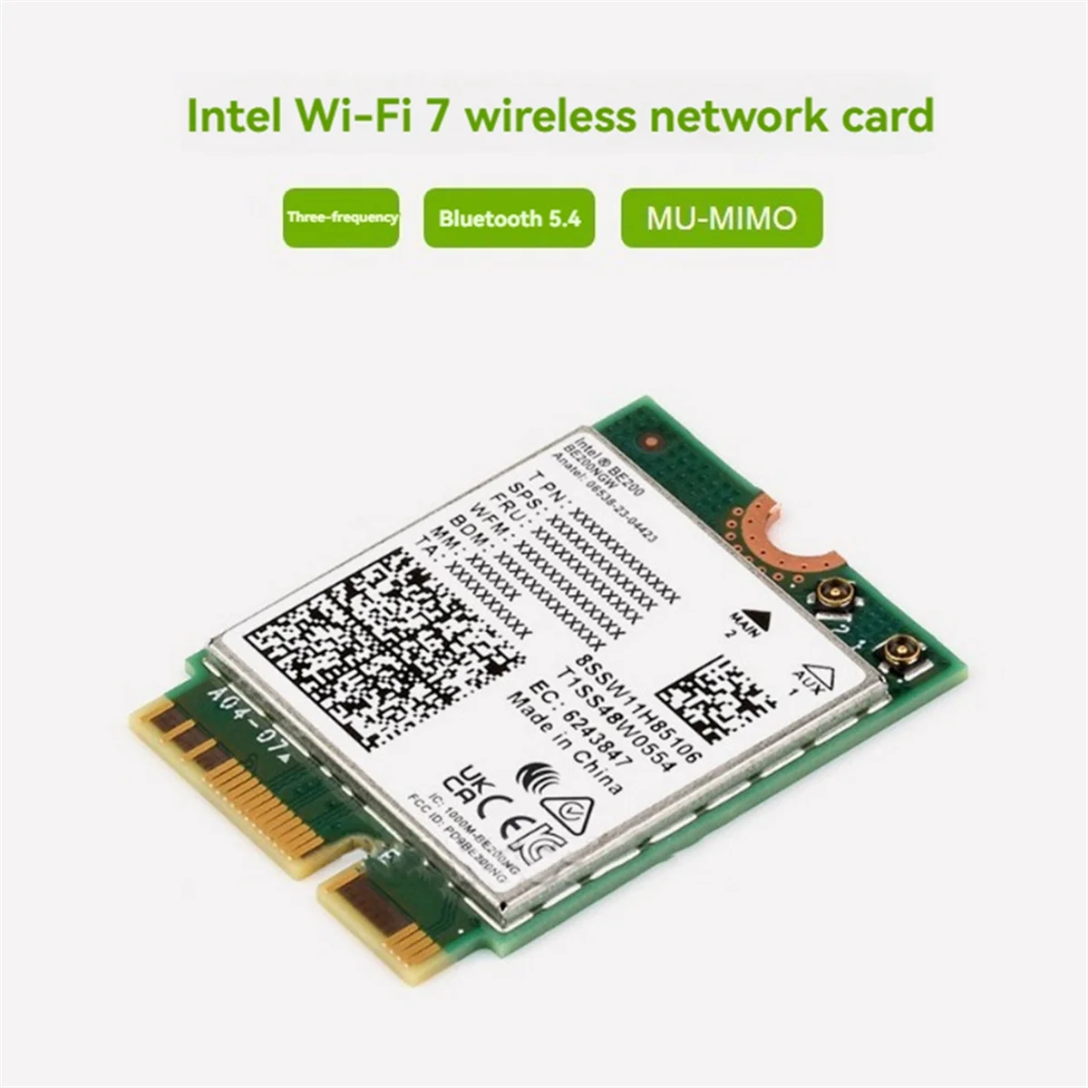 ATP-BE200 Scheda di rete wireless WiFi7 Tri Band Scheda WiFi Adattatore wireless di rete 2.4G/5G/6Ghz per Win10/Win11