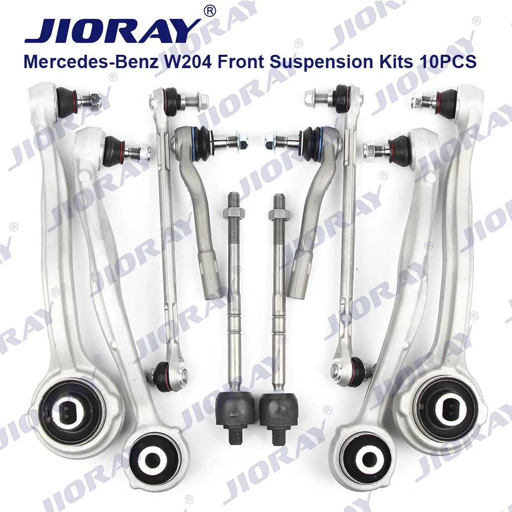 JIORAY Control Arm Ball Joint Stabilizer Link Tie Rod Kits For Mercedes Benz C-Class W204 S204 E-Class A207 C207 SLK R171 R172