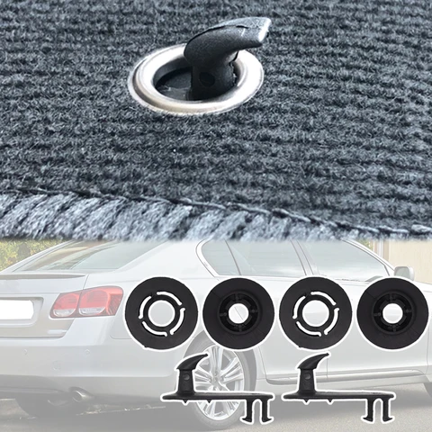 2 комплекта для Lexus ES350 GS450h IS250 LS430 RX300 RX330 IS300 GS460, автомобильные коврики, зажимы, фиксатор, крепежный крюк, зажим, заклепки