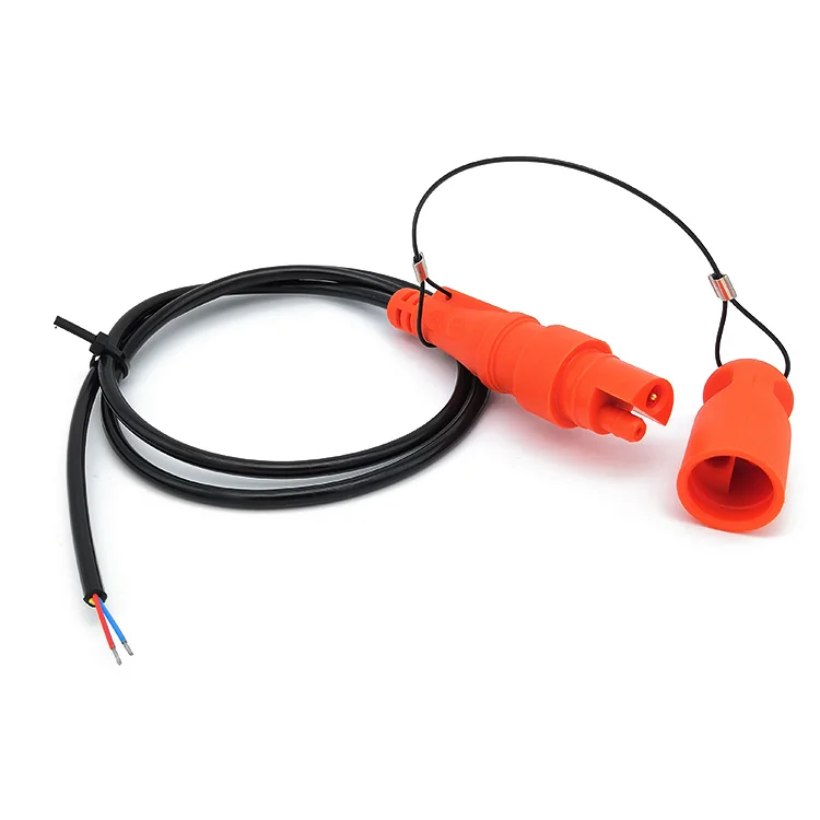 Conector macho KCK Push Fit com cabo líder para geófono terrestre conector macho KCK