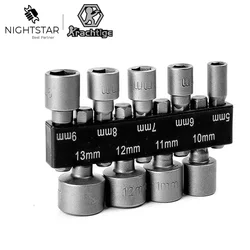 9Pcs Power Nut Driver Hex Shank Drill Bit Adapter Socket Wrench Screw Tool 5mm 6mm 7mm 8mm 9mm 10mm 11mm 12mm 13mm Socket