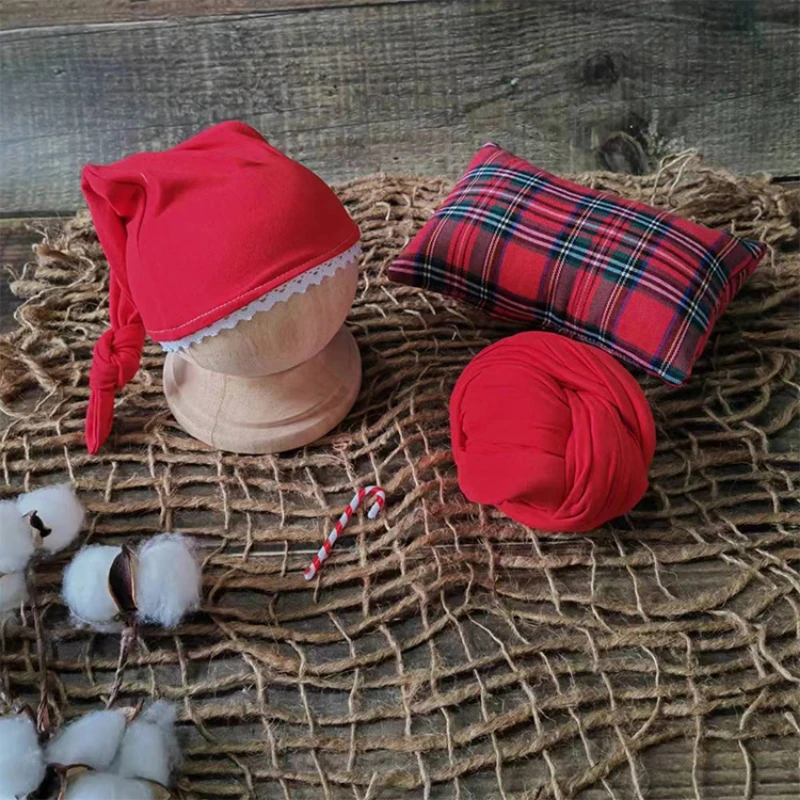 Infant and toddler photography themed props newborn photography red cloth wrapped studio supplies ملابس اطفال رضع بناتي