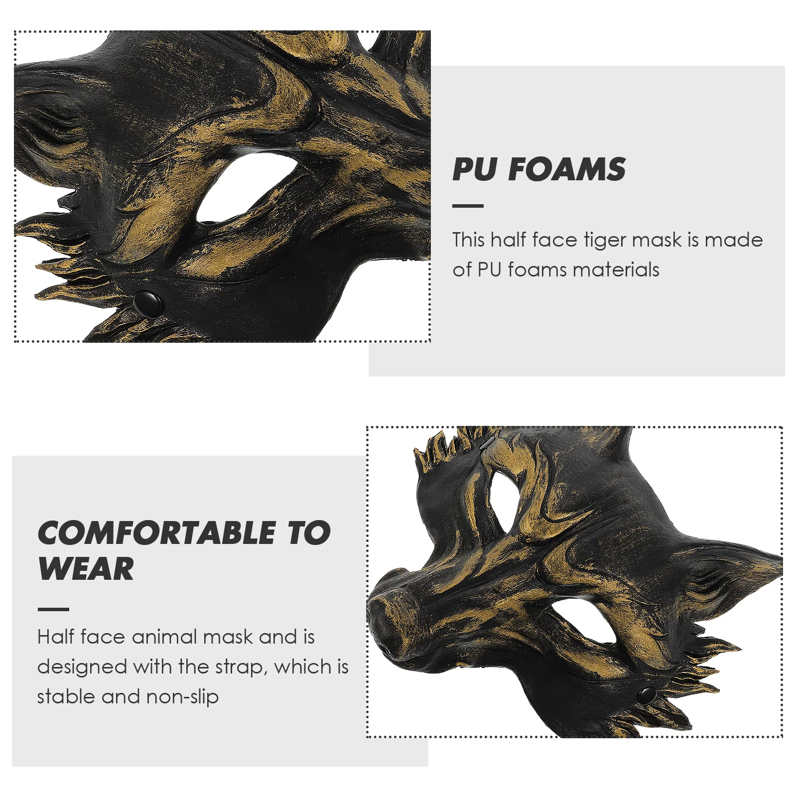 

Halloween Mask Fox for Adults Clown Masquerade Party Decorations Black Men Masks
