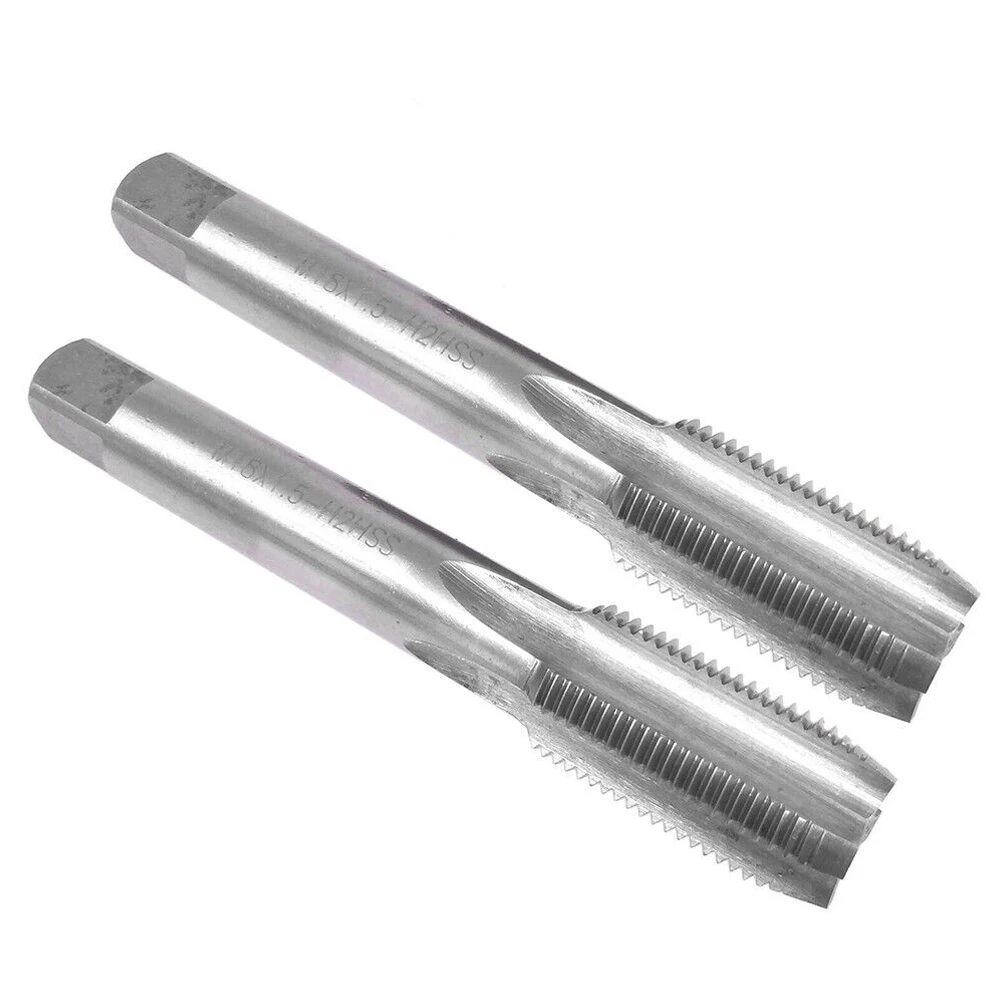2Pcs Taps Right Hand 18*1.5mm 90mm HSS High Speed Steel Material Metric Taper Model Orientation Overall Length