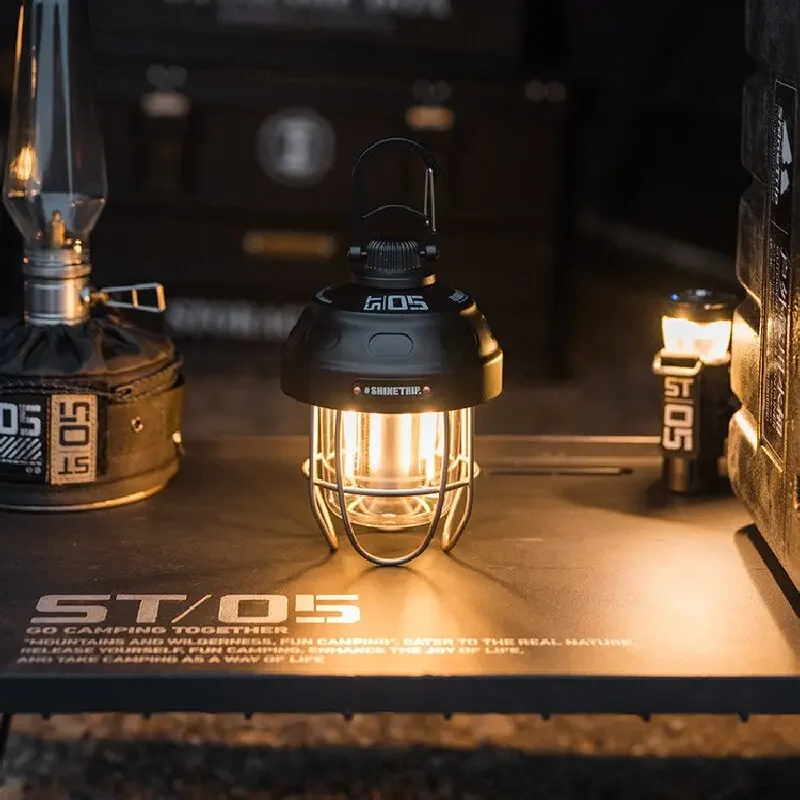 

Outdoor Vintage Pendant Light Ultra Long Life Camping Ambient Light Portable Rechargeable Tent Lights Camp Lantern Shine Trip