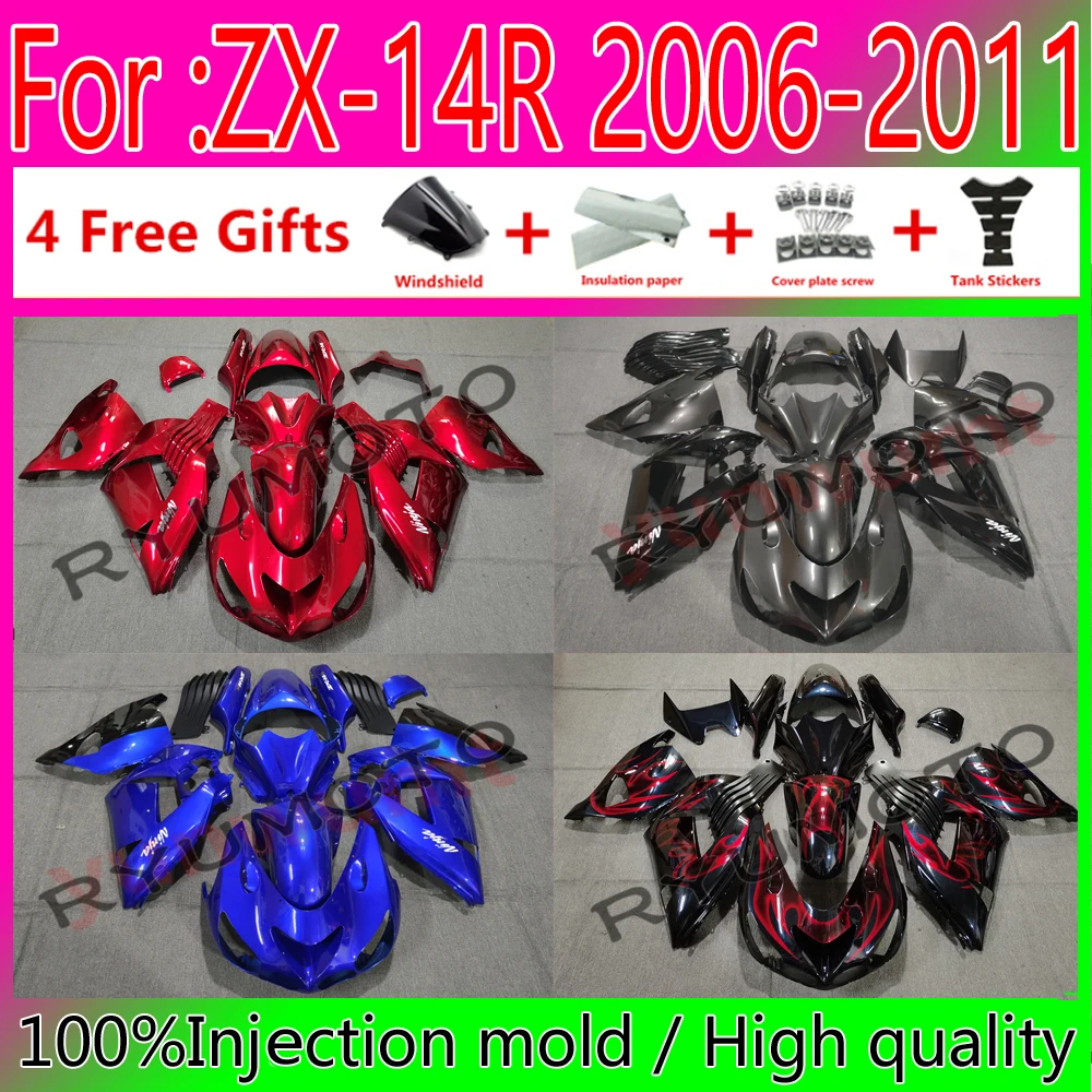 

For Kawasaki Zx14r Body Kit 2006-2011 ZZR 1400 2011 Zx14 Zx-14r Fairing bodywork Kit 2006 2007 2008 2009 2010 2011