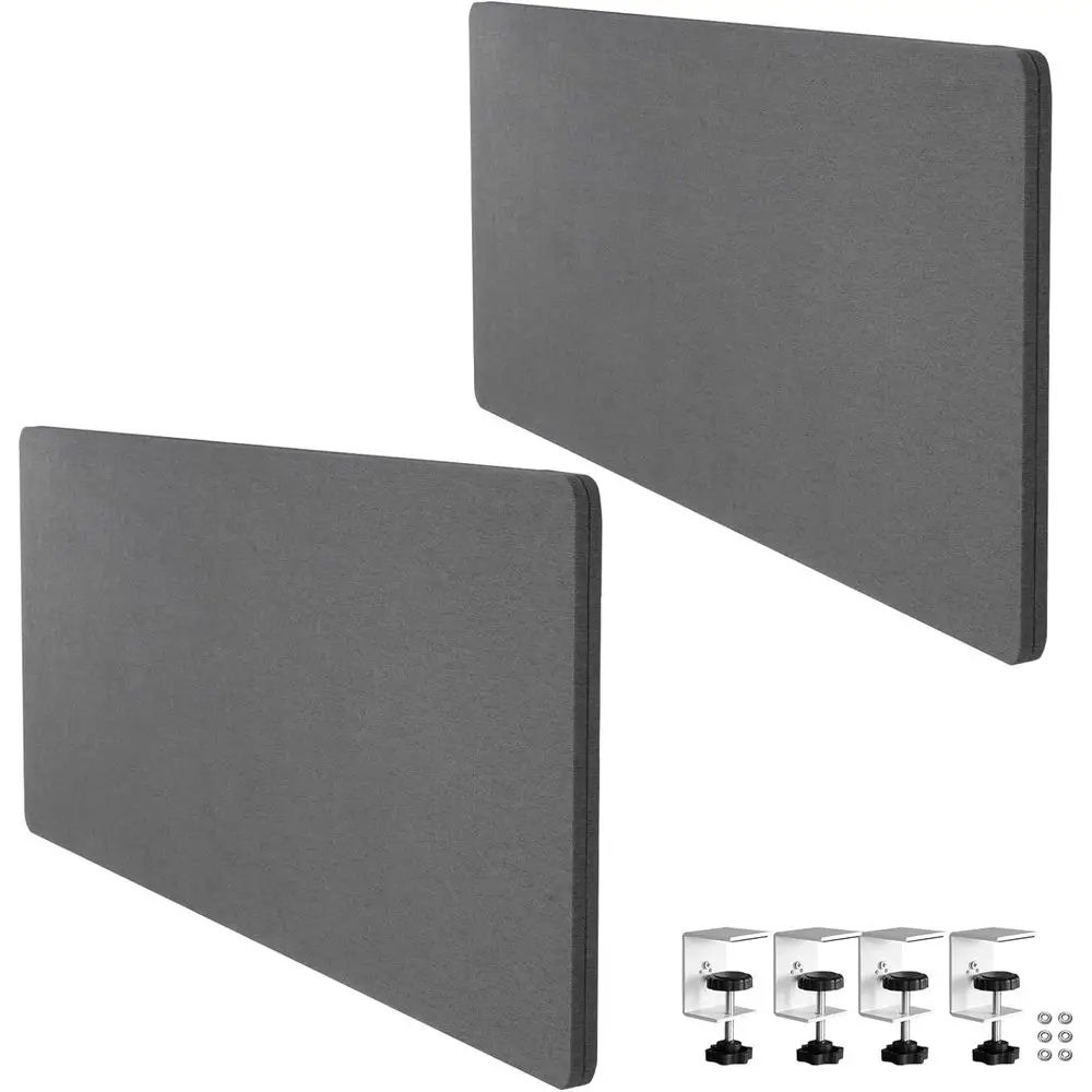 

2 Pack Desk Divider Privacy Panel 61 x 24 Inch Clamp-on Oice Desk Partition Cule Partition Panel Workstation Privacy Divider wit