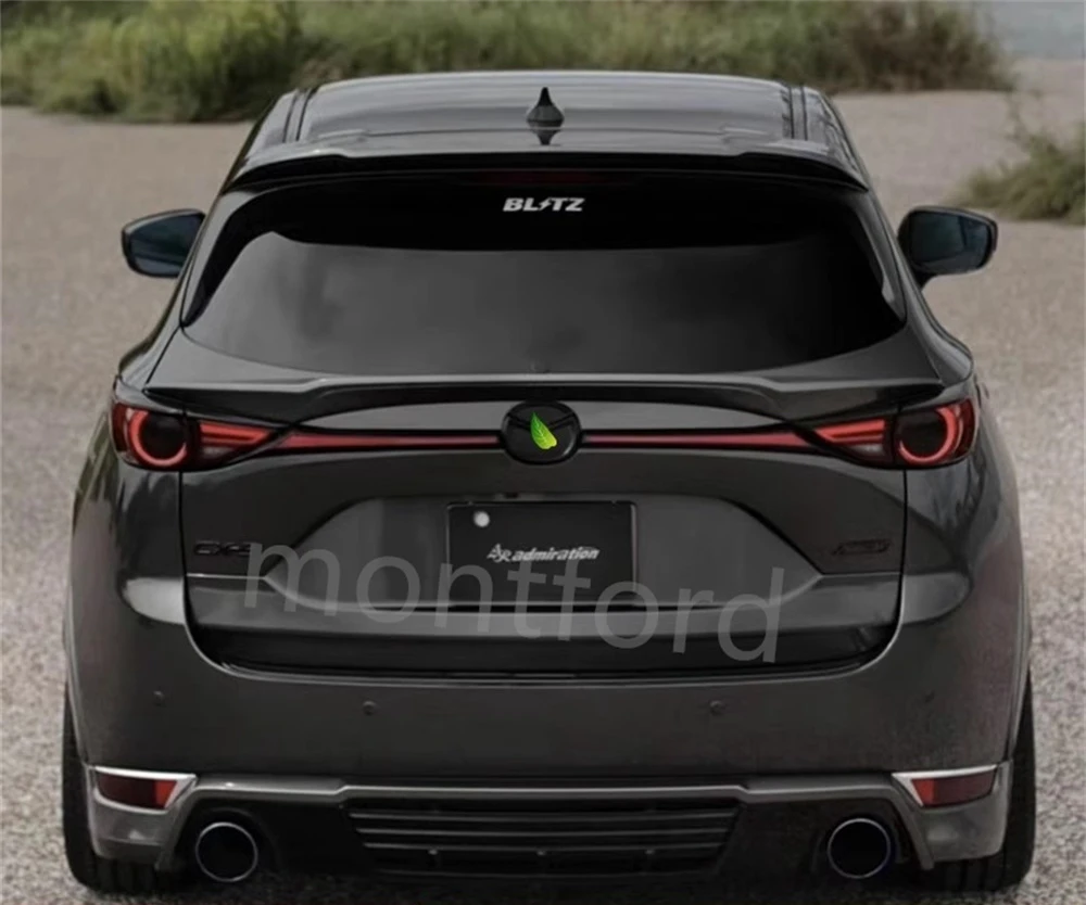 For Mazda CX-5 CX5 2018 2019 2020 2021 2023 Rear Middle Spoiler Wing Carbon Fiber Trunk Lip Wing Black White Spoiler Car Styling view 2