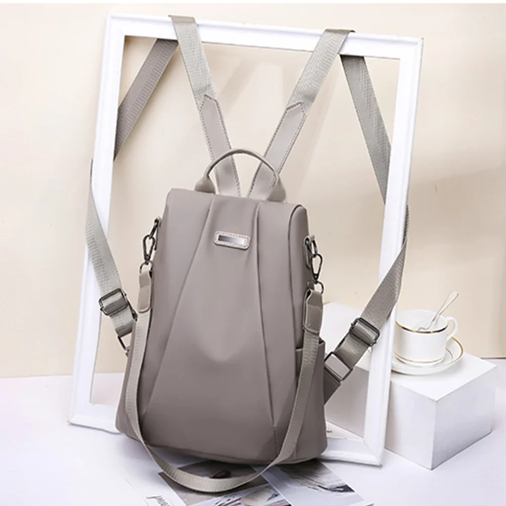 New Trend Backpack Fashion Women nyloy Backpack College Women Solid Color School Backpack Travel Shoulder Bags For Teenagers