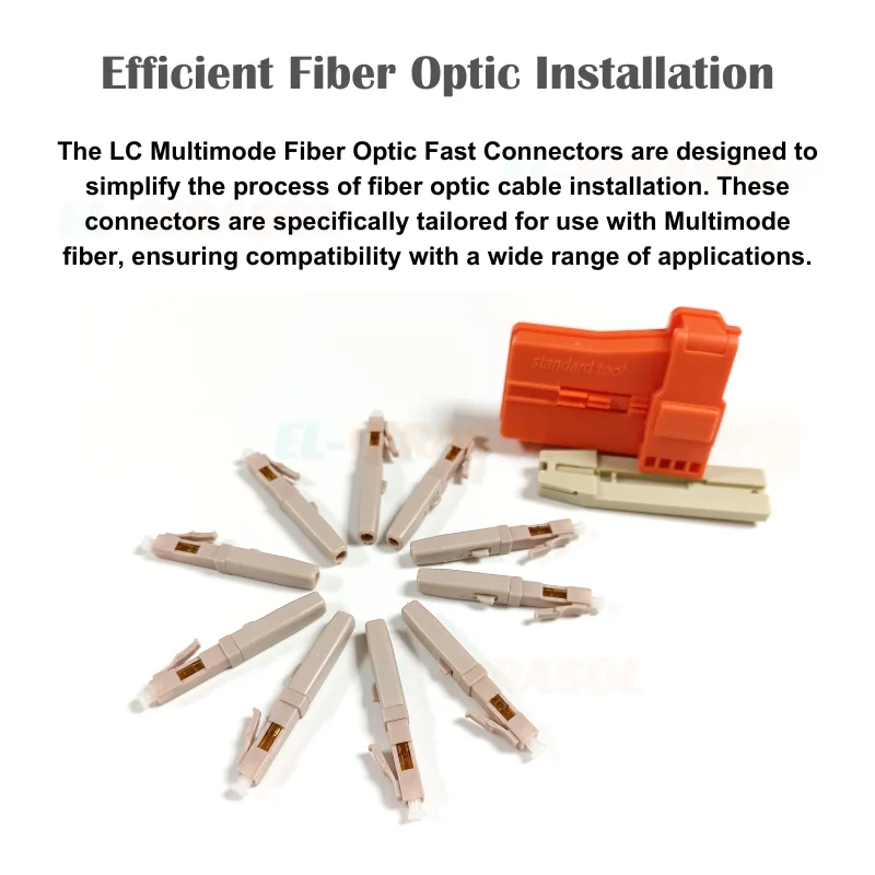 Imagem -03 - Conectores Rápidos da Fibra Ótica Multimodo do lc Upc Adaptador para Ftth 0.9 mm 2.0 mm 3.0 mm 100 Original
