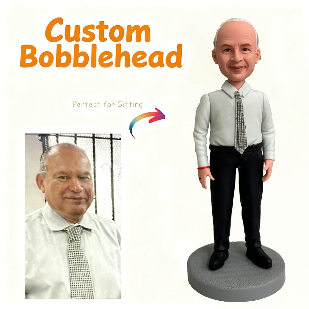 

1Pc Custom Handmade Photo Doll, High-Definition Full-Body Photo Upload and Realistic Creation, Head-Shaking/Head-Fixing Style Optional, Purely Handmade with Meticulous Craftsmanship, Exquisite Gift Box Packaging, Suitable for Birthdays, Weddings, Mother's