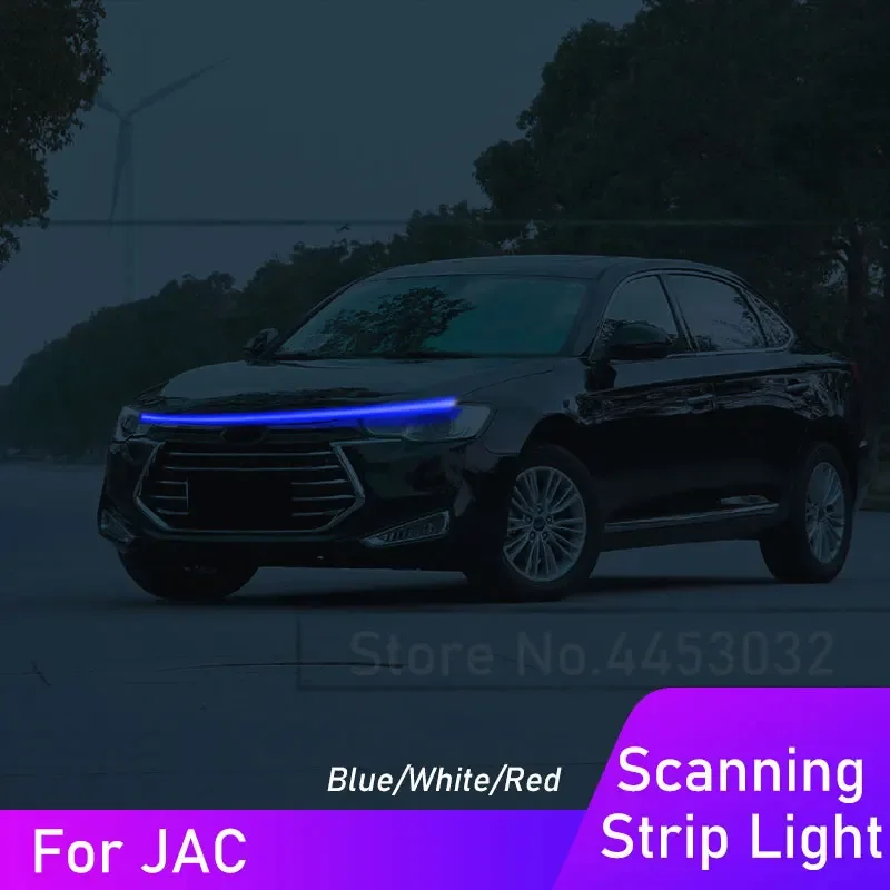

59 inches DRL LED Strip Car Hood Light For For JAC T8 PRO JS4 J6 J5 e10x J3 S2 S3 J7 Scanning Daytime Running Lamp Accessories