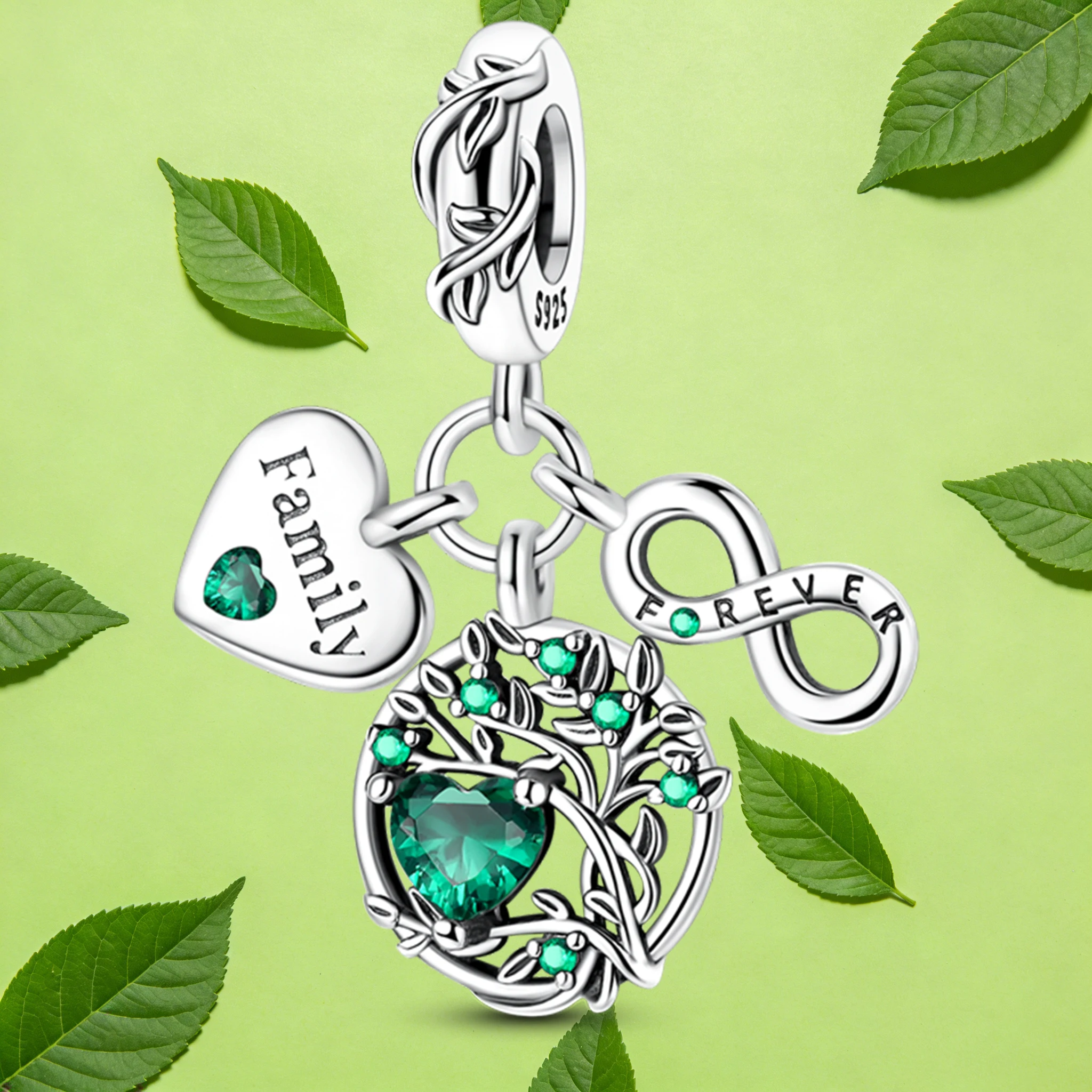 

Tree vine Charm 925 Sterling Silver Family Pendant Fit Original Bracelet Necklace for Women DIY Jewelry Gift