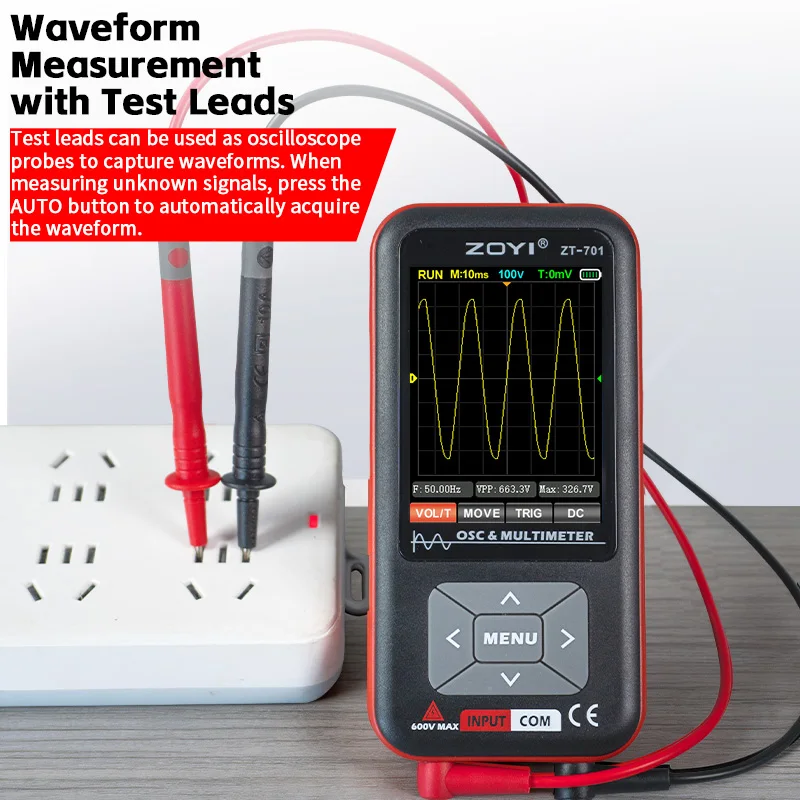 ZOYI ZT-701 2-in-1 Color Screen Oscilloscope Multimeter High Precision Smart Anti-Burn Multifunction for Electrician