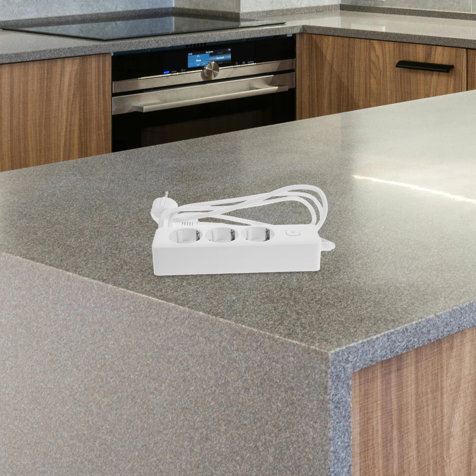 

German-Style Household Plug-in Board Multiple Outlets Compact Design Stable Safe Power Strip Eu Plug Travel Office Home Use