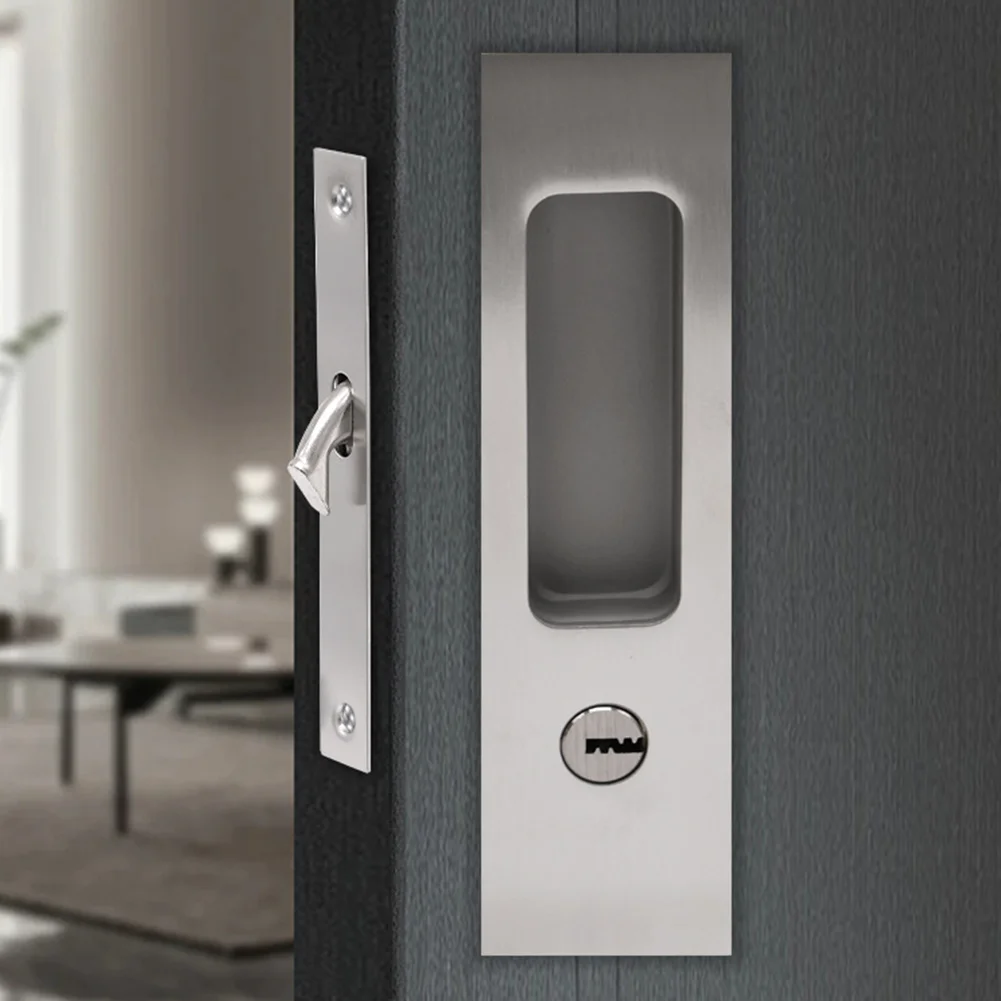 Keyless Sliding Door Lock for Bathroom Applications with Seamless Close Function and Stainless Steel Components