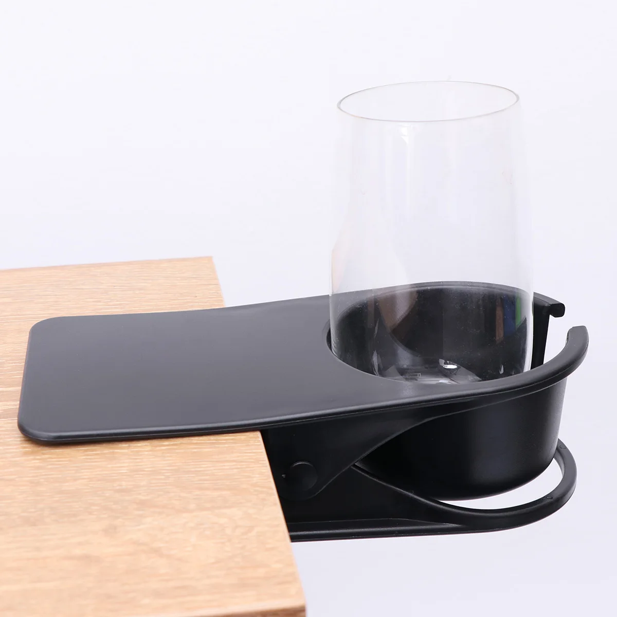 

Настольный зажим, держатель для чашки, черный АБС-пластик, прочный пружинный механизм, органайзер для бутылки с водой для кофе, стационарный слот для USB-кабеля