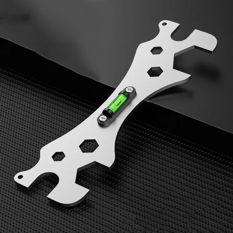 Mini Adjustable Bathroom Adjustable Wrench Multifunctional Bend Angle Leveling Wrench Aluminum Spanner Bathroom Repair Tool﻿