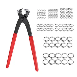 10 inch Ear Clamp Pliers Chrome Vanadium Steel Crimper Tool Nail Remover Pincer Crimper Tool for Pipe Hose Clamps