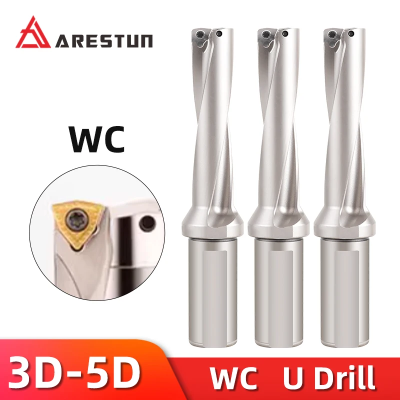 WC Series Drill Bites Insert Drill Metal Drill Bits 13mm-50mm Depth 2D 3D 4D Indexable U Drill Machinery Lathes CNC Water