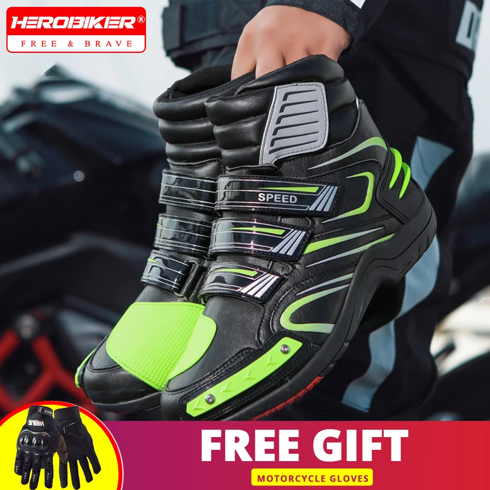 

Winter Motorbike Shoes Anti-slip Men's Motorcycle Commuting Boots Off-road Rally Shoes Anti-impact Women's Motorcycle Travel