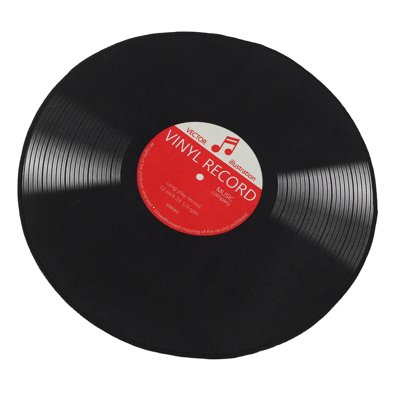 

24 Inch Vinyl Record Rug Retro Round Carpet Non-Slip Washable Floor Mat For Bedroom Living Room Music Studio Vintage Home Decor