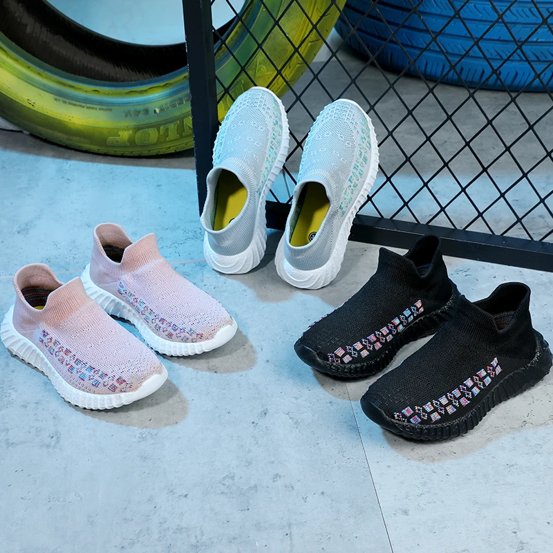 

Boys Girls Casual Mesh Breathable Anti-Slip Walking Patchwork Tenis Toddler Soft Soled Girls Shoes Children Running Sneakers