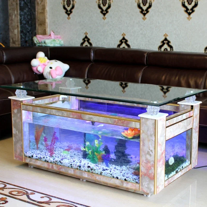 Living Room Ecological Glass Aquarium Small Large Creative Tea Table Turtle Jar