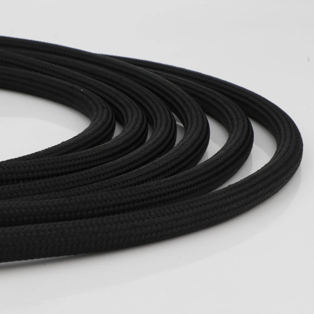 Кабель Hi-Fi XLR между мужчинами и женщинами, микрофонный кабель XLR, черная нейлоновая оплетка из углеродного волокна, аудиофильский сбалансированный соединительный кабель