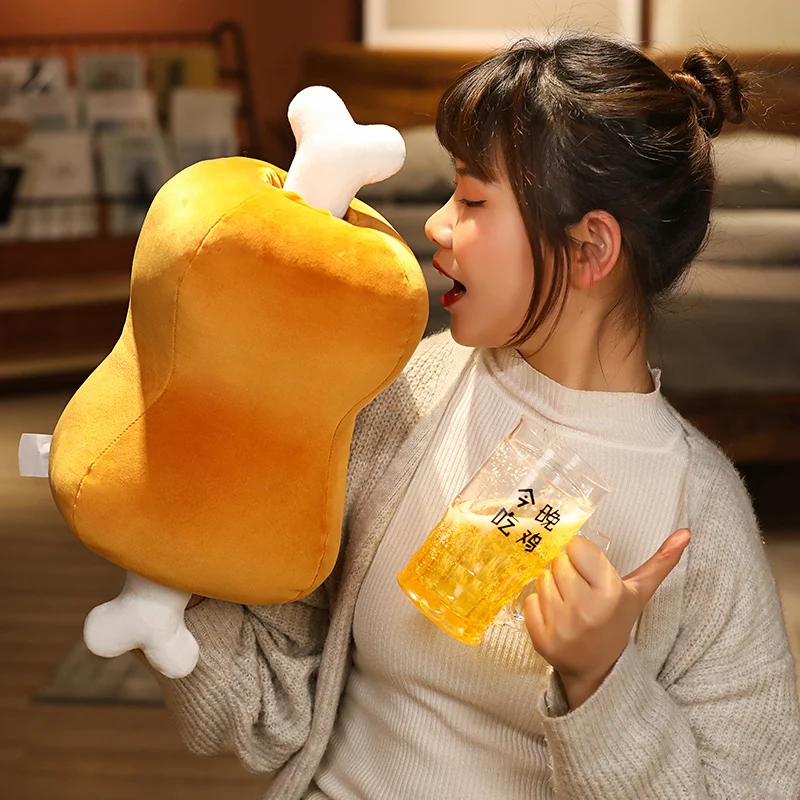 Creative Meat Bone Dual-use Pillow Handwarmer Intresting Stuffed Plush Toy Sofa Cushion Soft High Quality Home Decor Kids Gift