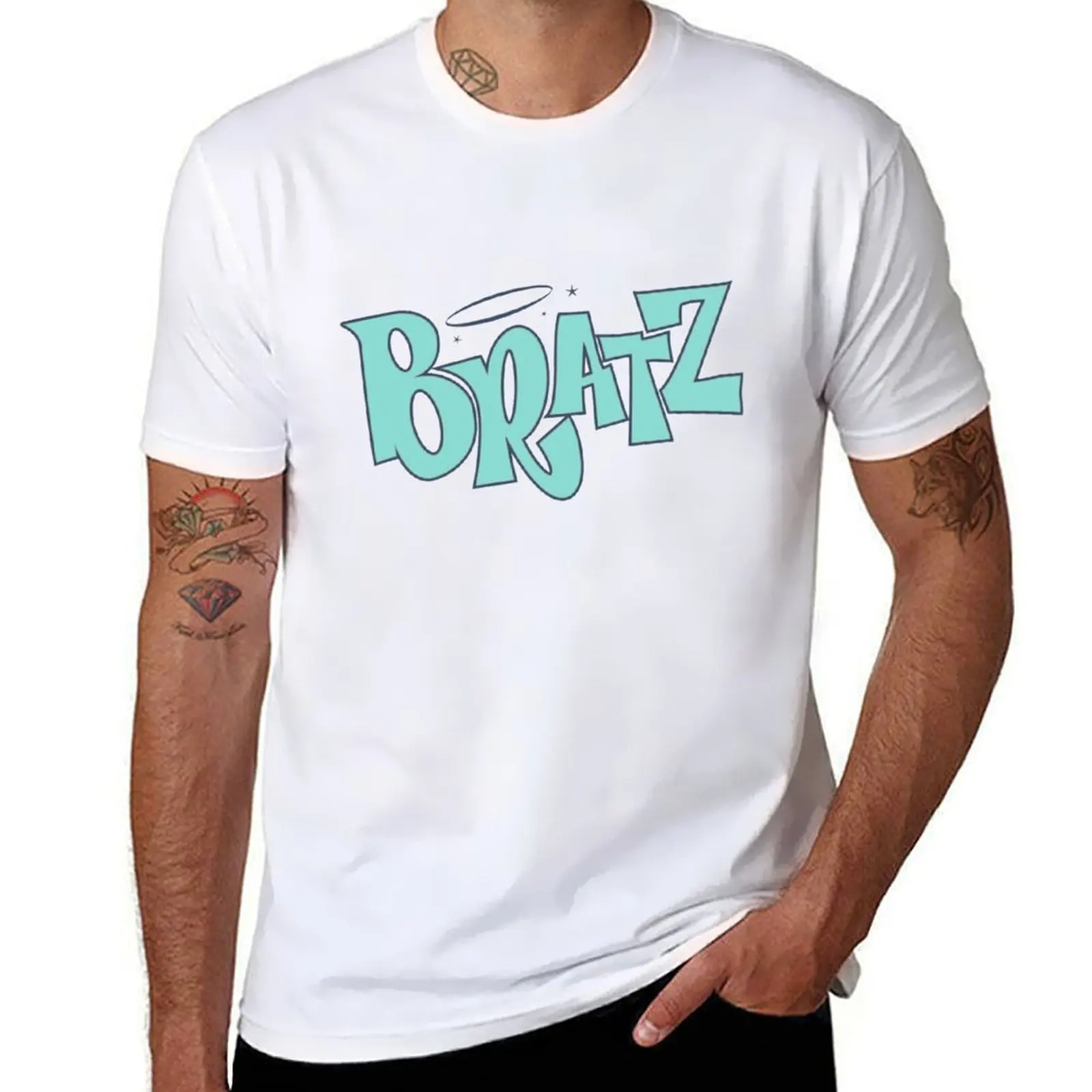 

Bratz Blue Logo T-Shirt vintage vintage graphic tee heavyweights anime shirt Men's t-shirts