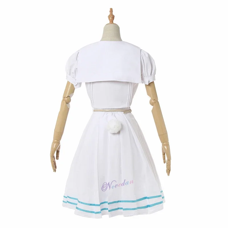 QQ8 New Anime Cosplay Beastars Haru Costume Lolita Dress Wig Ears Women Japanese School Uniform White Rabbit Halloween Costu5Lk￥