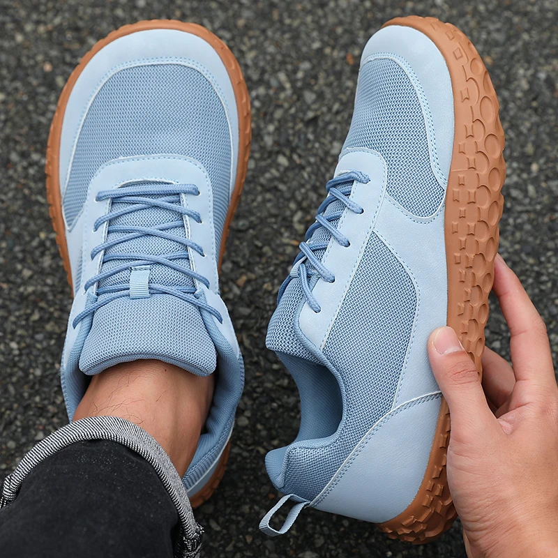 Herrenschuhe Größe 36-46, große Größen, Barfußschuhe, breite Zehenbox, 0 Drop, Casual-Sneakers, Outdoor-Minimalist-Schuhe für Cross-Country-Lauf und Walking. – Detail 5