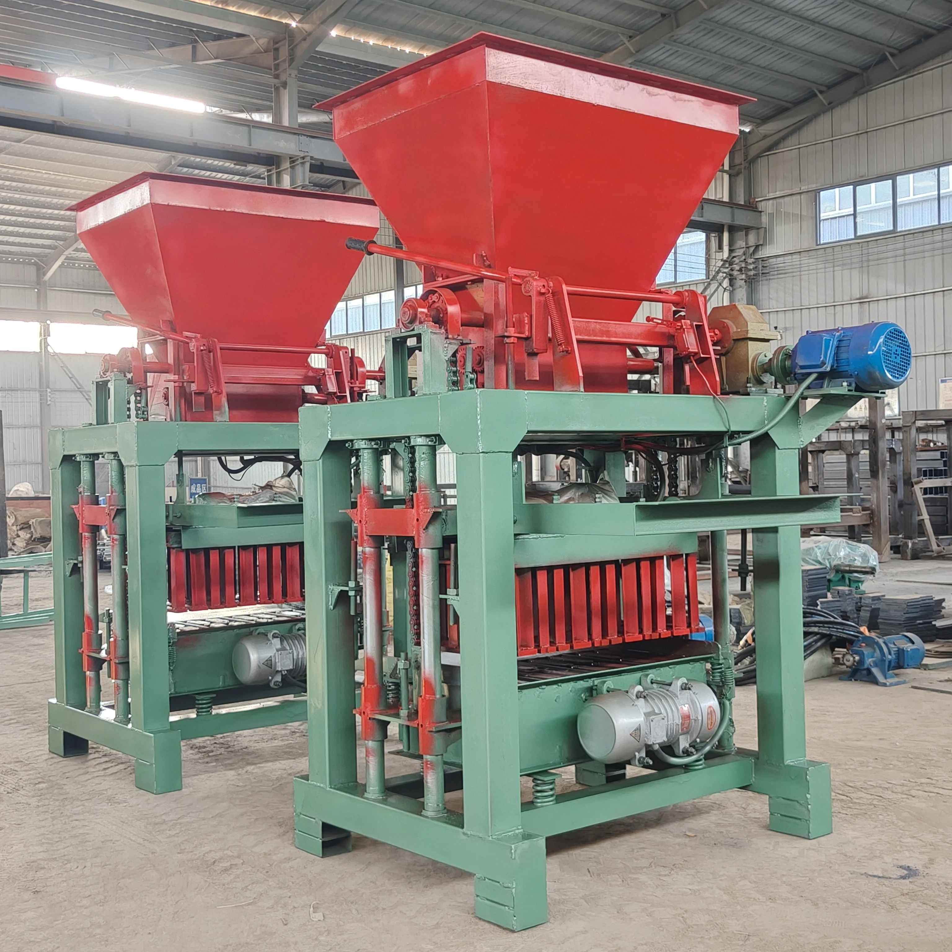 Stable Operation Brick Making Machine Semi‑auto Concrete Block Maker for Hollow Solid Interlocking Cement Building Paver Blocks