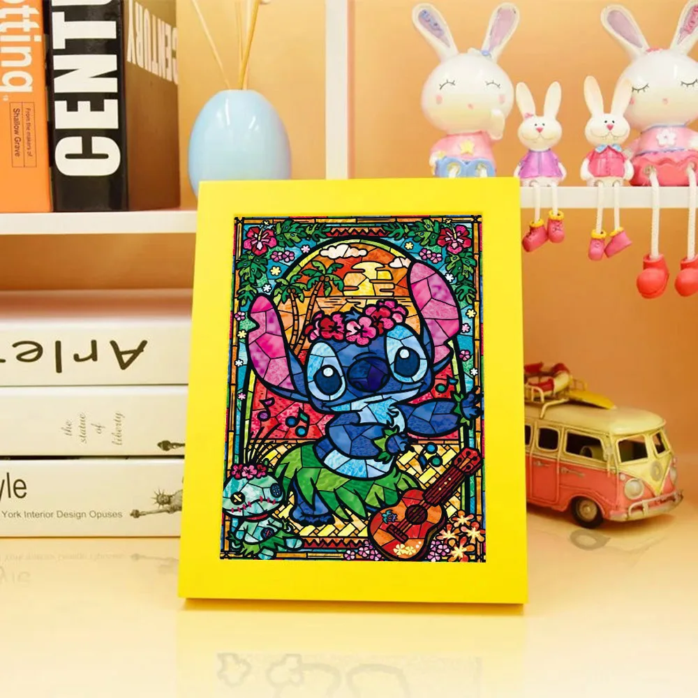 Pintura de diamantes 5d Diy, Kits de punto de cruz de dibujos animados Pop, carteles de películas de Lilo Stitch, imagen bordada, mosaico,