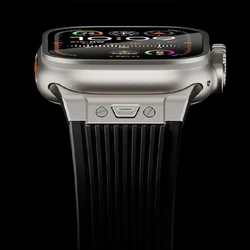 Correa de goma deportiva para Apple Watch Ultra 2, pulsera de silicona suave para iWatch Series 9, 8, 7, 6, 5, 4, se, 49mm, 45mm, 44mm, 42mm