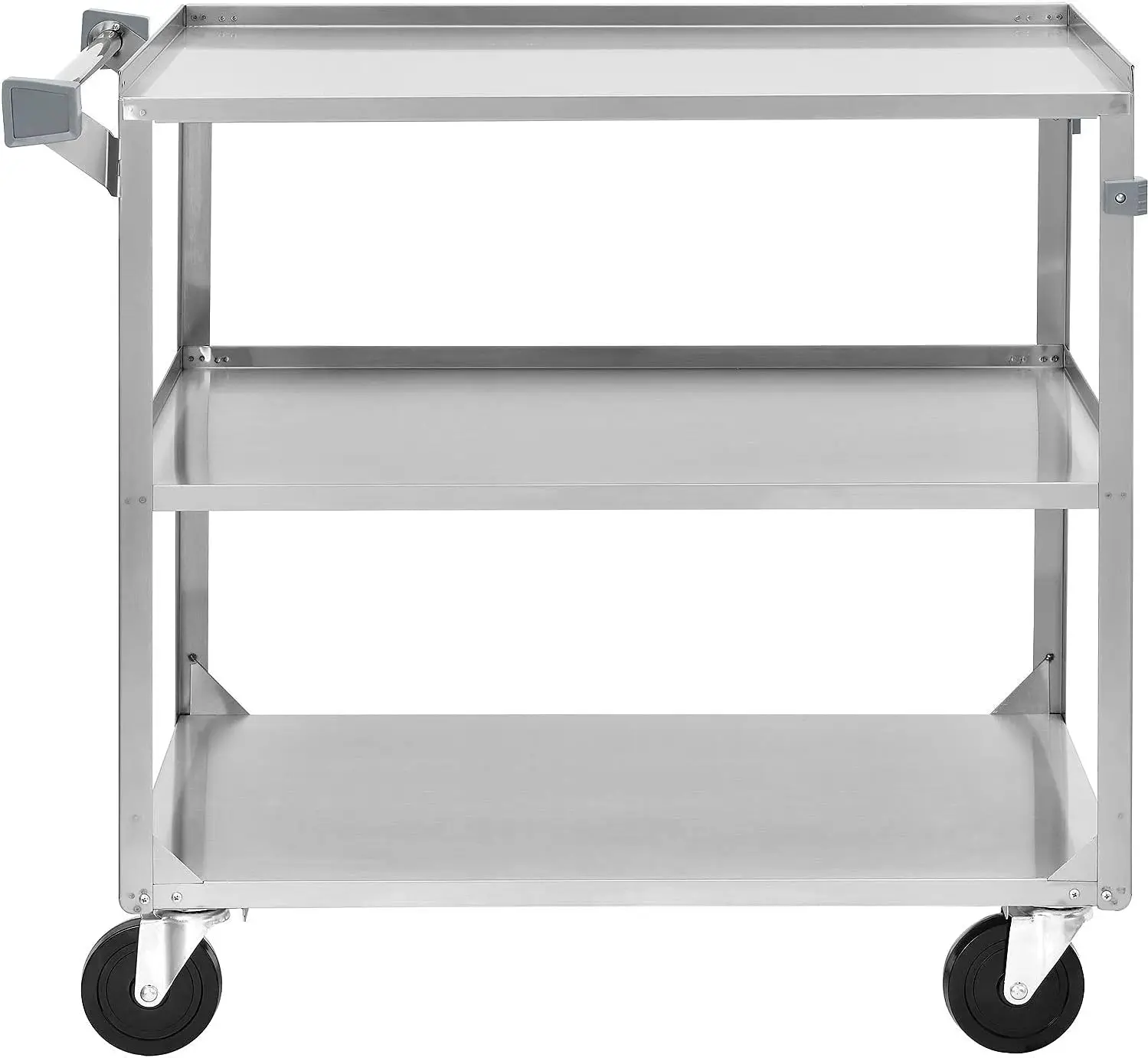 3 Shelf Stainless Steel Utility Cart, 30-3/4 X 18-3/8 X 33, 300 Lb Cap