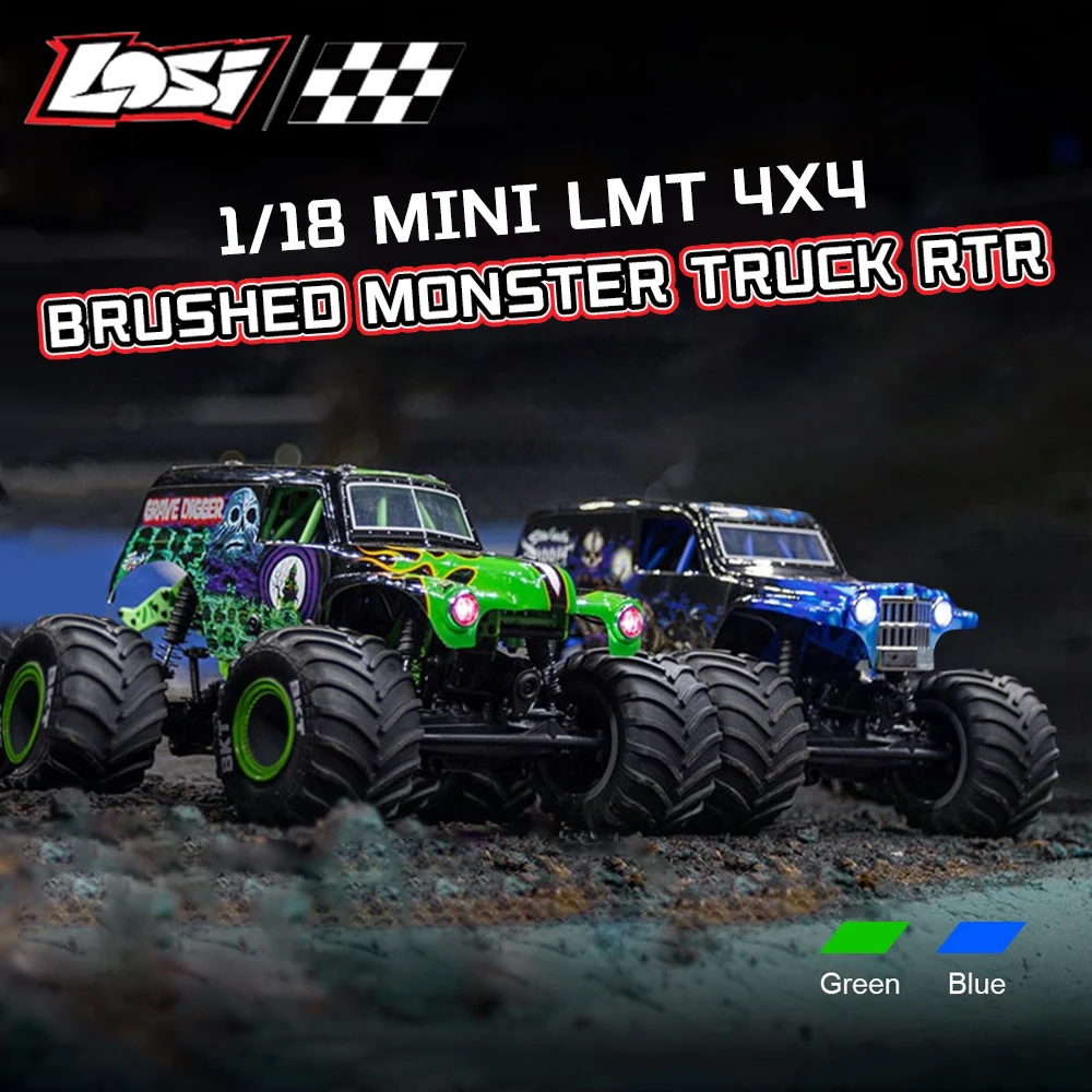 

LOSI 1/18 Mini LMT 4WD RTR 2,4 ГГц RC имитация электрический матовый монстр-Трак RTR LOS01026T1 LOS01026T2 игрушки для взрослых и детей