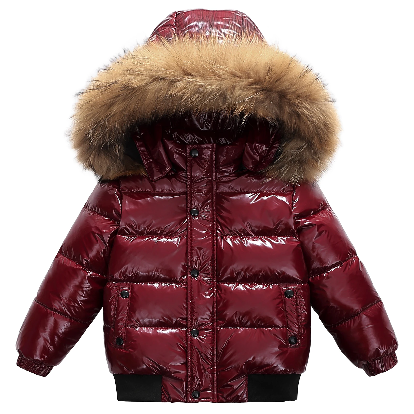 AMUR LEOPARD Children's Down Jacket,Thick Warm Kids Down Coat,Hood Boys Girls Puffer Outwear,Windproof Teenagers Winter Jacket