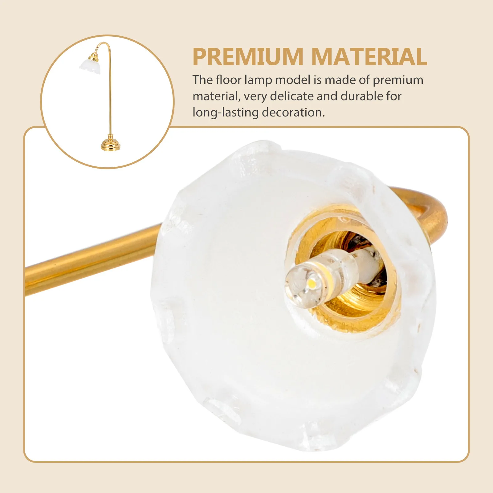 

Miniature LED Floor Lamp Small Realistic Simulation Lamp Home Decoration Mini House Scene Adornment Accessory House Decor