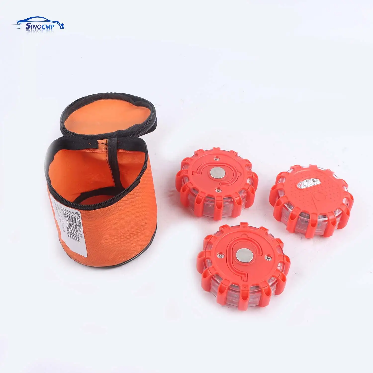 LED Road Flare Emergency Lights Roadside Safety Beacon Disc Flashing Warning Flare Kit
