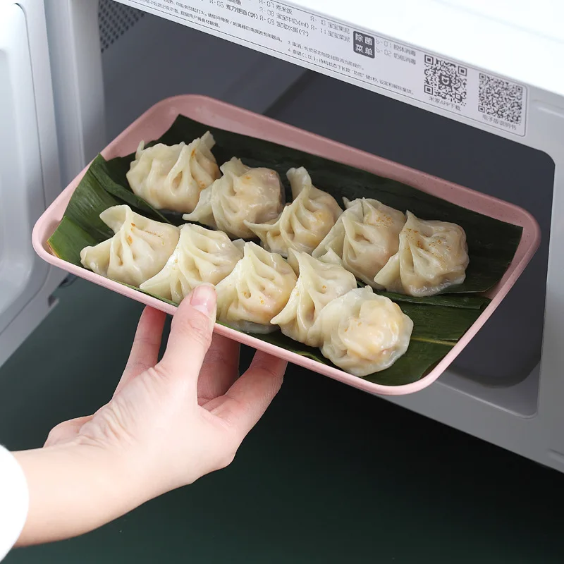 Creativo ambientale paglia di grano stoviglie in plastica forno a microonde piatto riscaldato famiglia Sushi Noodle gnocco piatto da pranzo