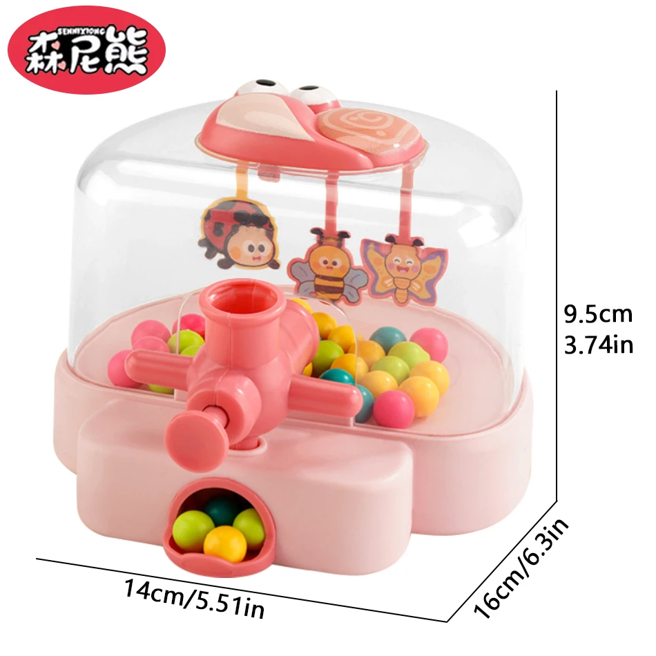 SENNIXIONG لطيف الحلزون دليل صغير إطلاق آلة الكرة والدبابيس الجدول الرخام حفلة التهديف لعبة لعبة تفاعلية للأطفال هدية