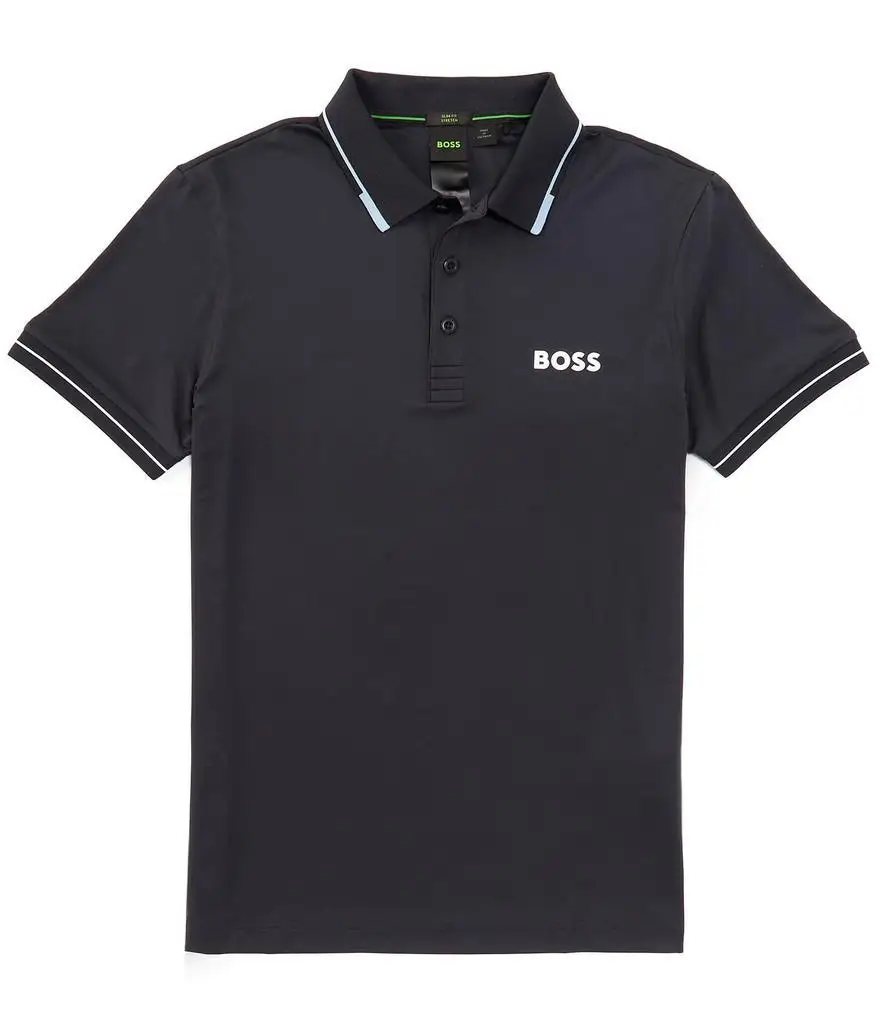 jefe de Hugo | Polo Paul Pro Slim Fit para hombre, azul oscuro