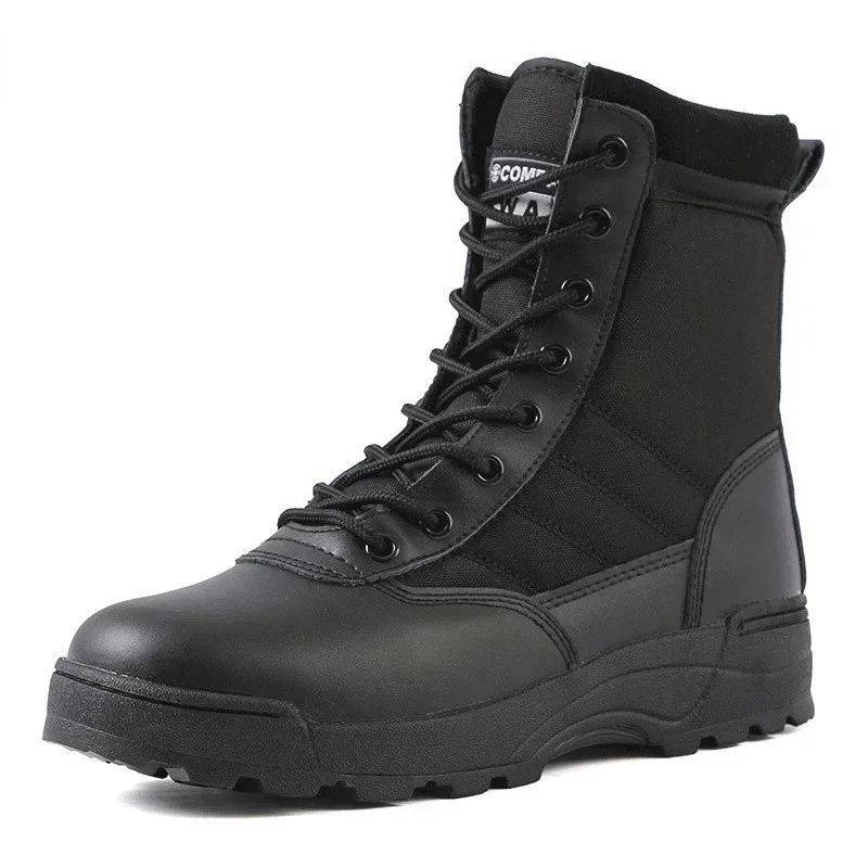 Men Boots Safety Shoes Military Outdoor Work Boots Steel Toe Shoes Winter Puncture-Proof Work Boots For Men