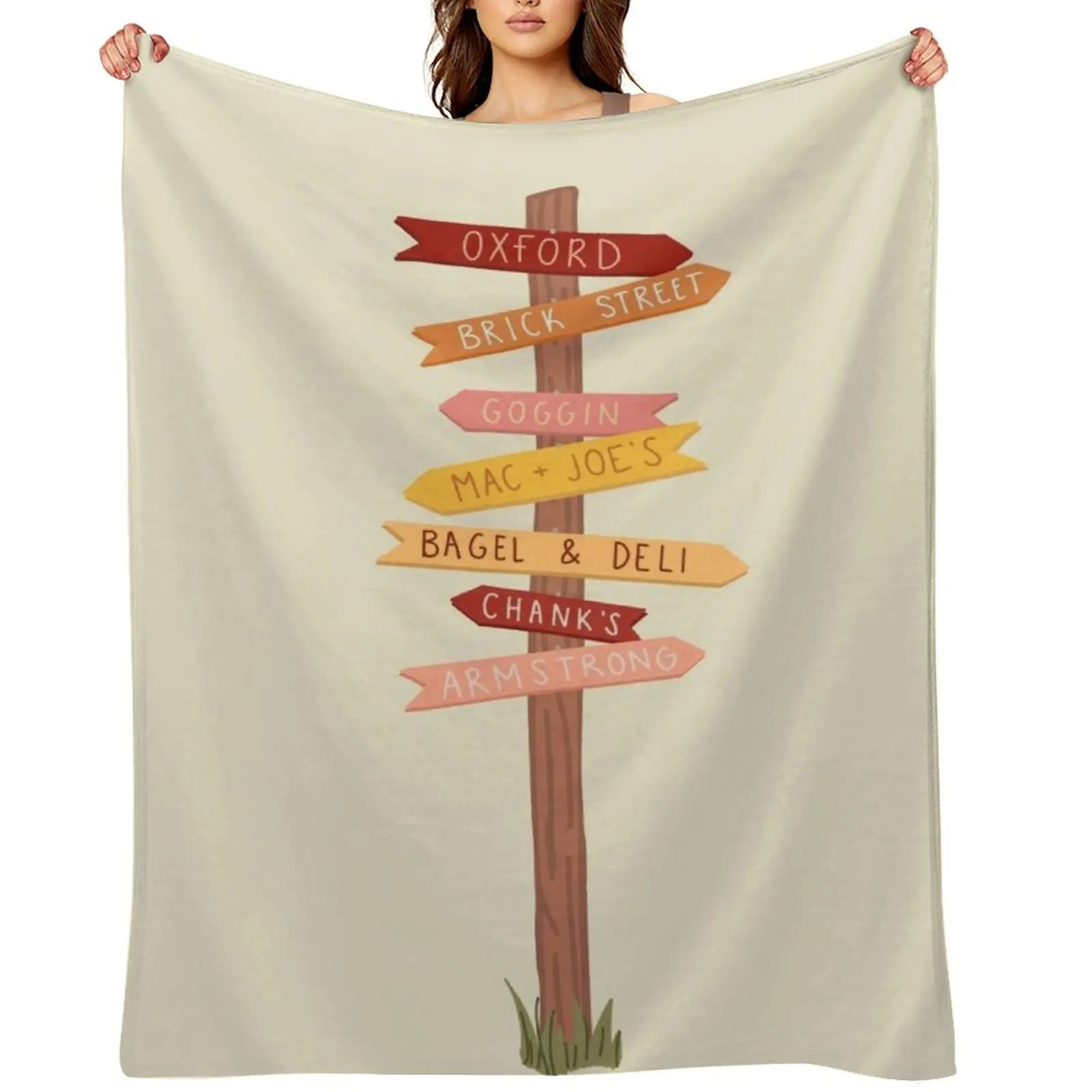 

Miami University Sign Post Throw Blanket Thermal Retros Sofas christmas gifts Blankets